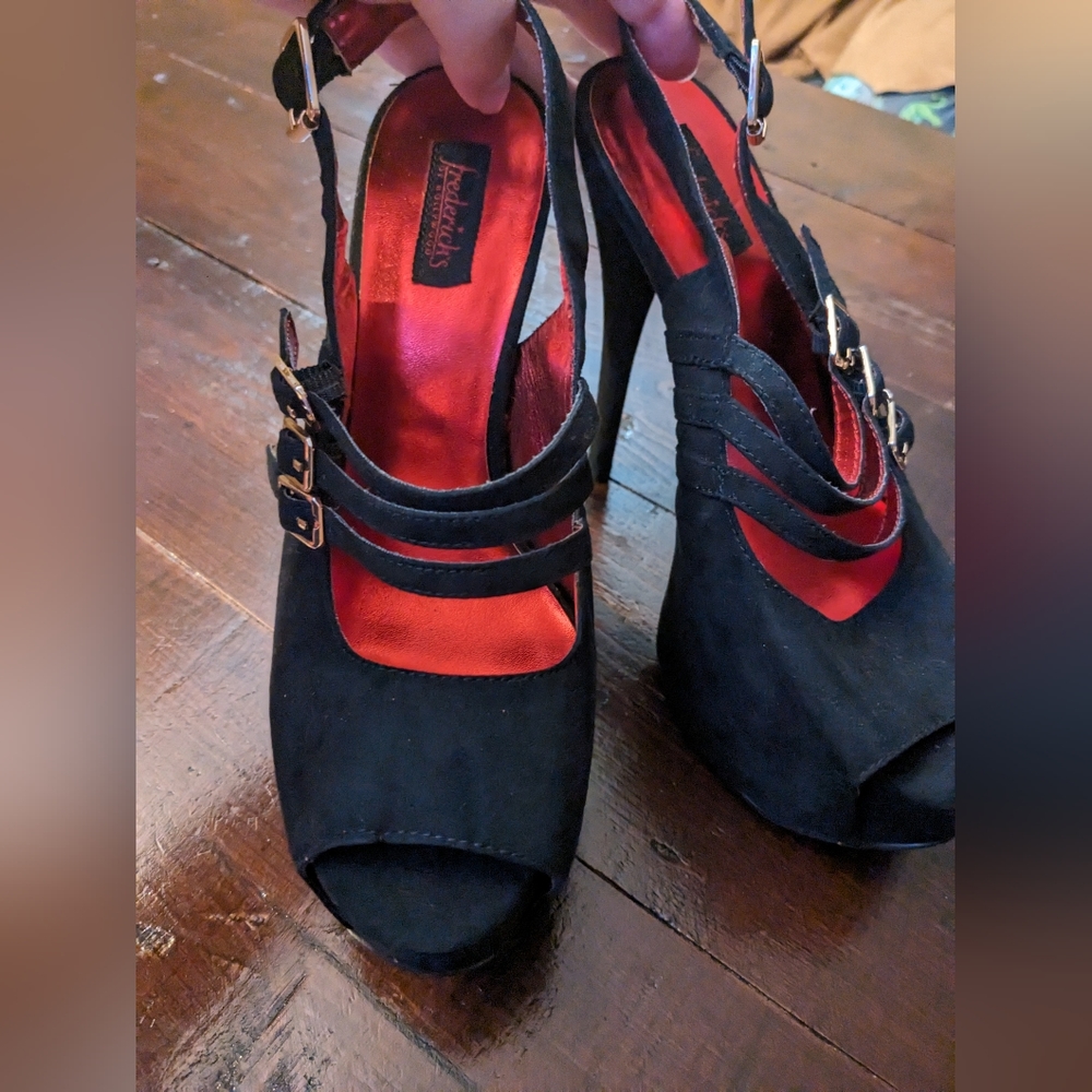 Reserved - 8 - Frederick's of Hollywood - super high strappy platform heels